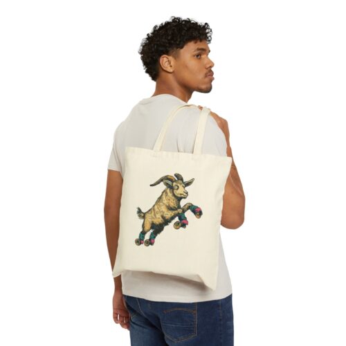 Goat in Flight | Cotton Canvas Tote Bag