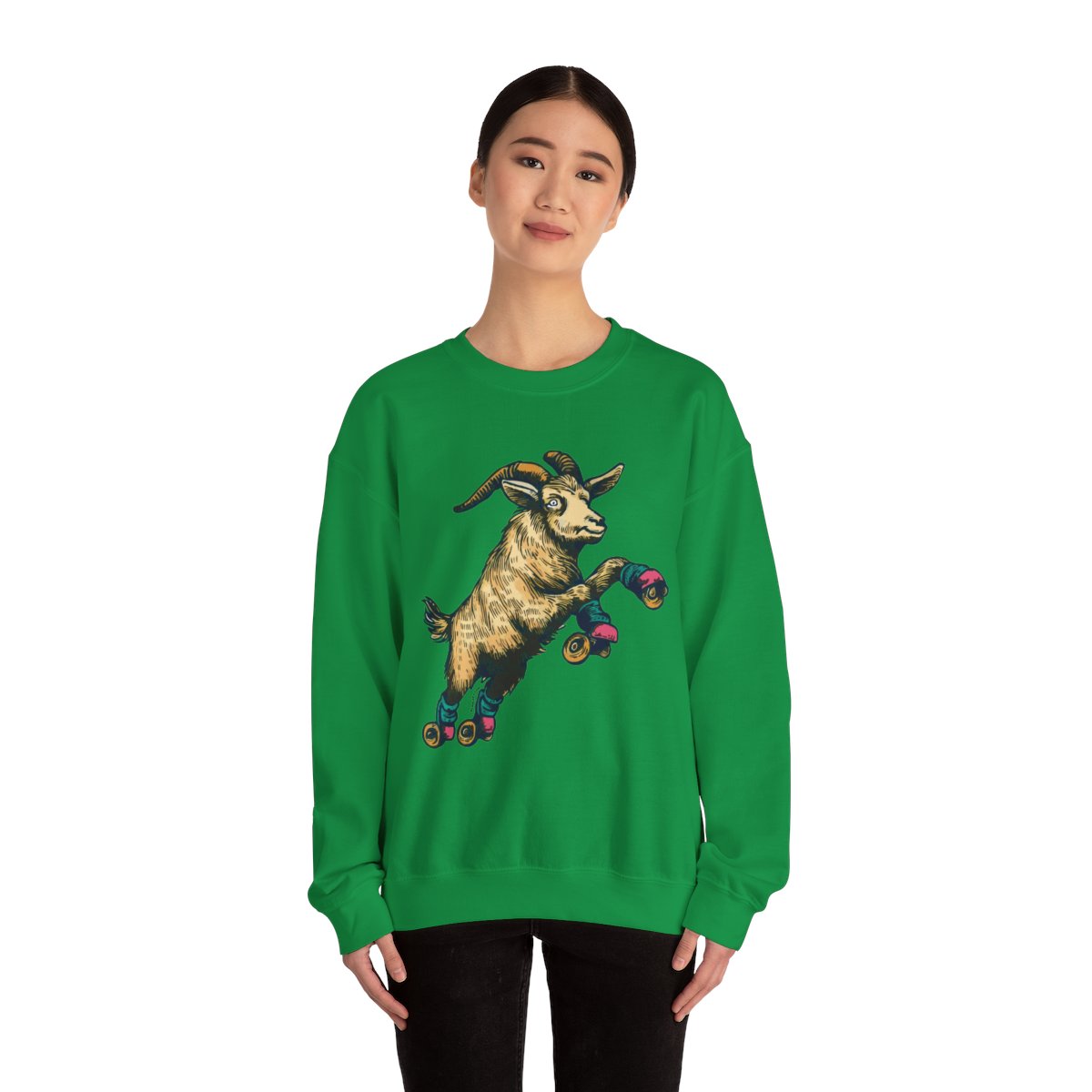 Goat in Flight | Unisex Heavy Blend™ Crewneck Sweatshirt - Image 60