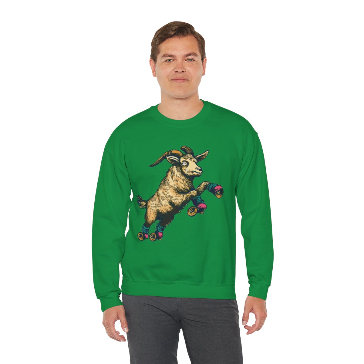 Goat in Flight | Unisex Heavy Blend™ Crewneck Sweatshirt - Image 62