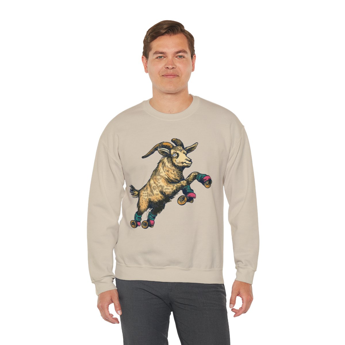 Goat in Flight | Unisex Heavy Blend™ Crewneck Sweatshirt - Image 7