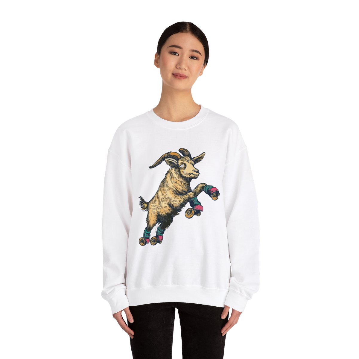 Goat in Flight | Unisex Heavy Blend™ Crewneck Sweatshirt - Image 16