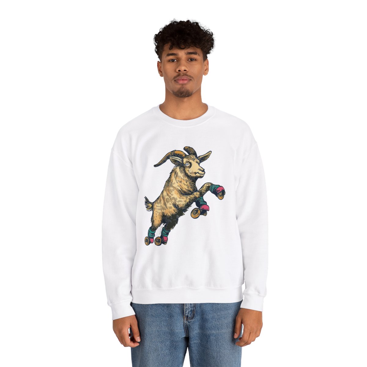 Goat in Flight | Unisex Heavy Blend™ Crewneck Sweatshirt - Image 17