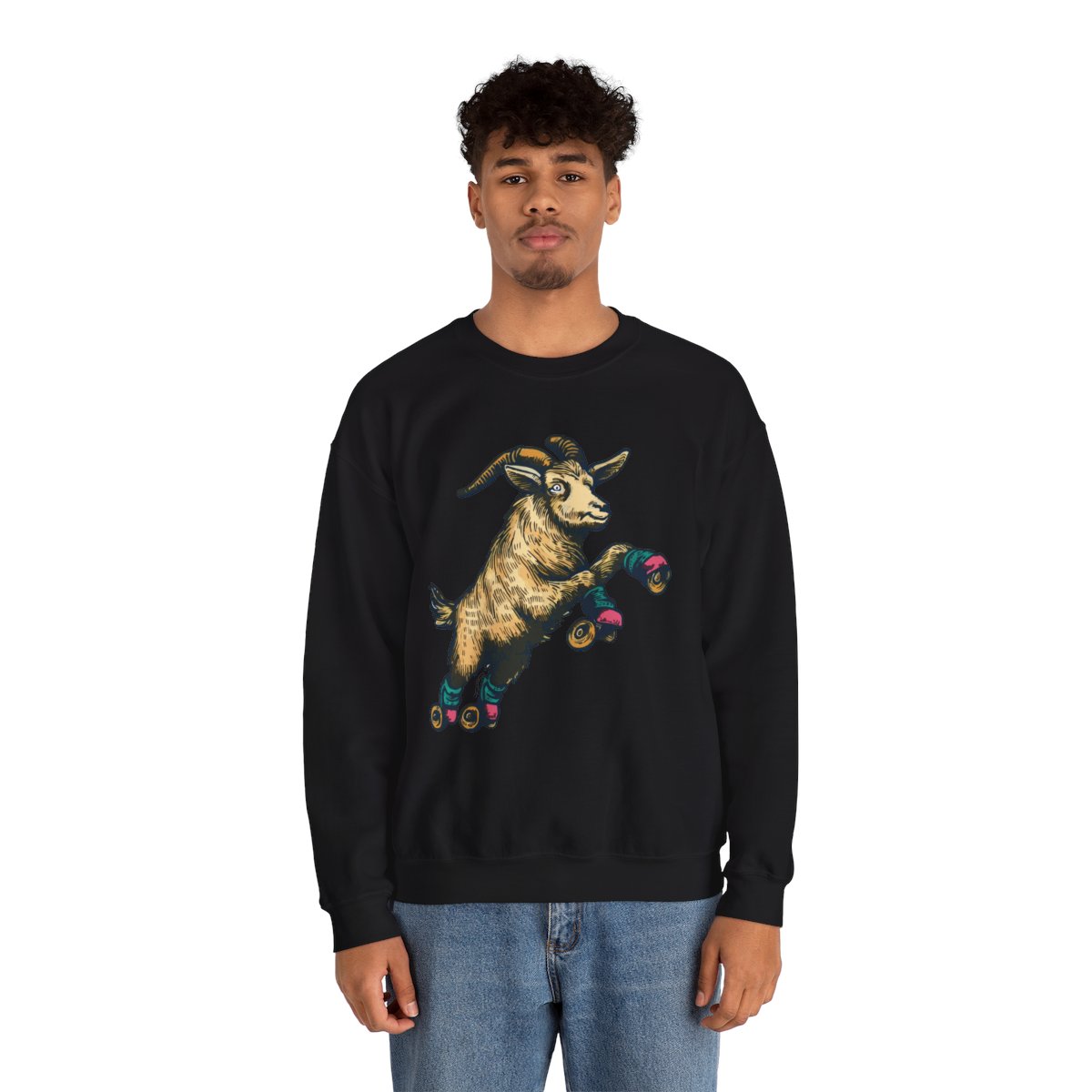 Goat in Flight | Unisex Heavy Blend™ Crewneck Sweatshirt - Image 28