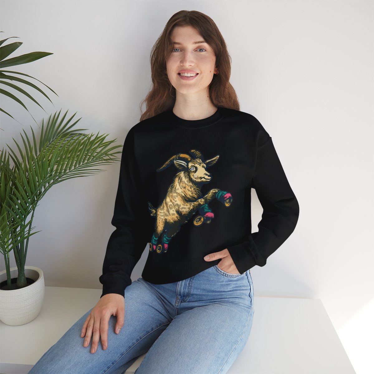 Goat in Flight | Unisex Heavy Blend™ Crewneck Sweatshirt - Image 23