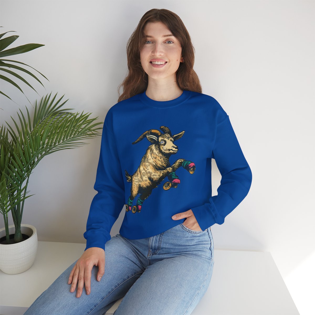 Goat in Flight | Unisex Heavy Blend™ Crewneck Sweatshirt - Image 78