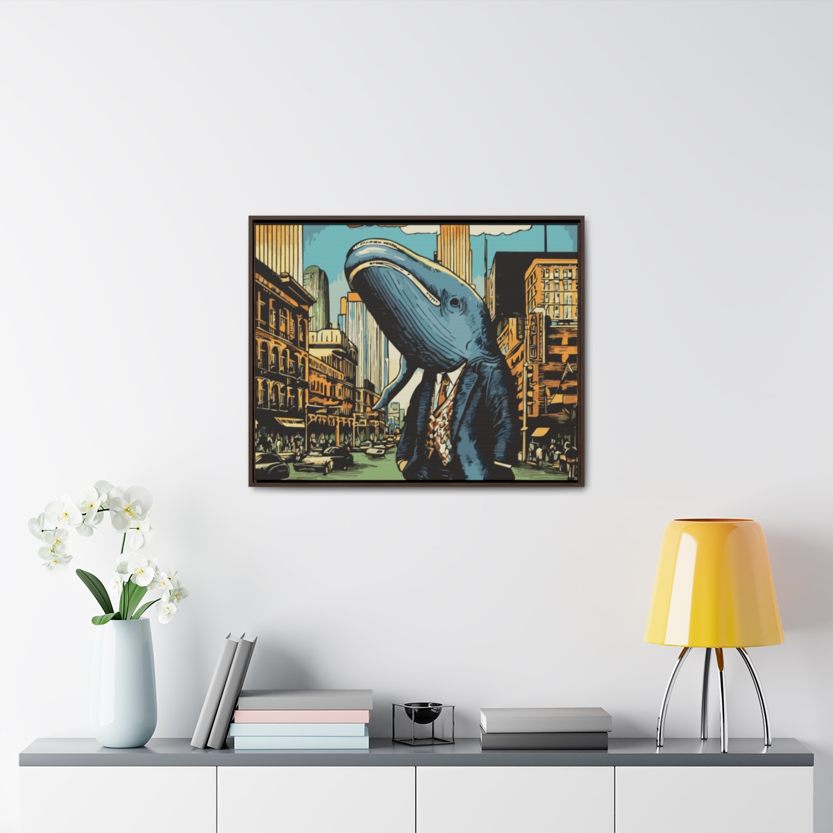 City Whale | Gallery Canvas Wraps, Horizontal Frame - Image 4