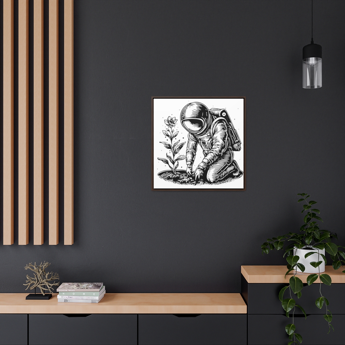 Astro Planter | Gallery Canvas Wraps, Square Frame