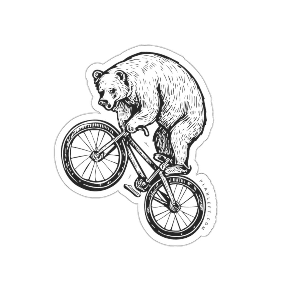 BMX Bear | Kiss-Cut Stickers - Image 4