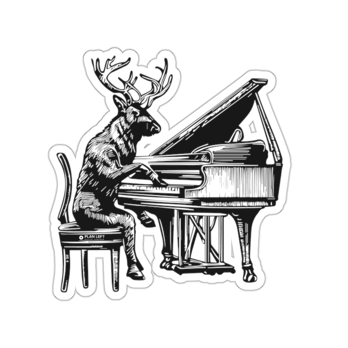 Deer Player | Kiss-Cut Stickers - Image 4