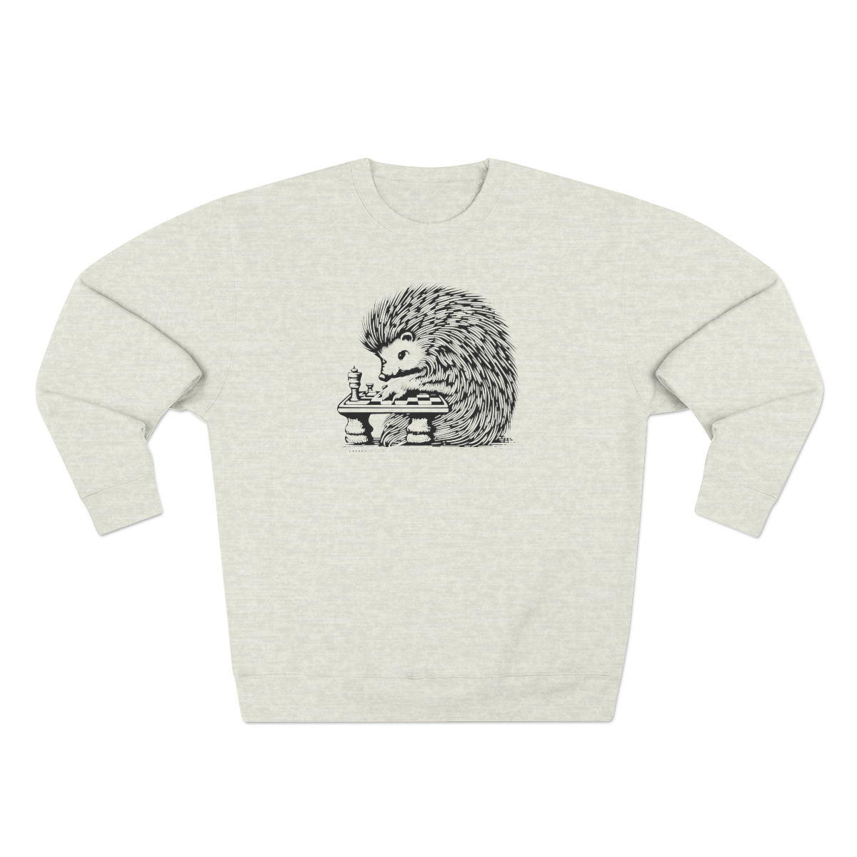 Hedgehog Chess | Unisex Premium Crewneck Sweatshirt - Image 2