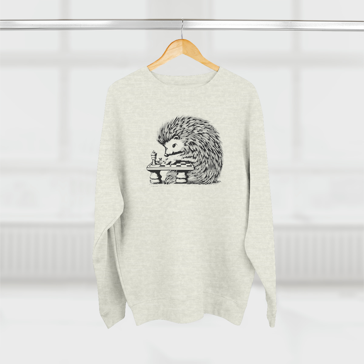 Hedgehog Chess | Unisex Premium Crewneck Sweatshirt - Image 5