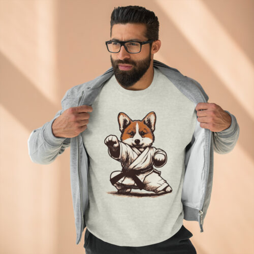 Corgi Karate | Unisex Premium Crewneck Sweatshirt