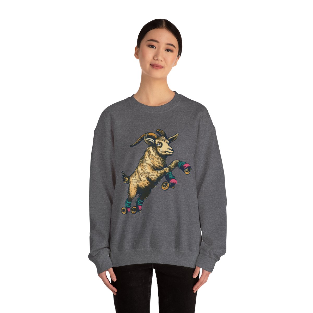 Goat in Flight | Unisex Heavy Blend™ Crewneck Sweatshirt - Image 49
