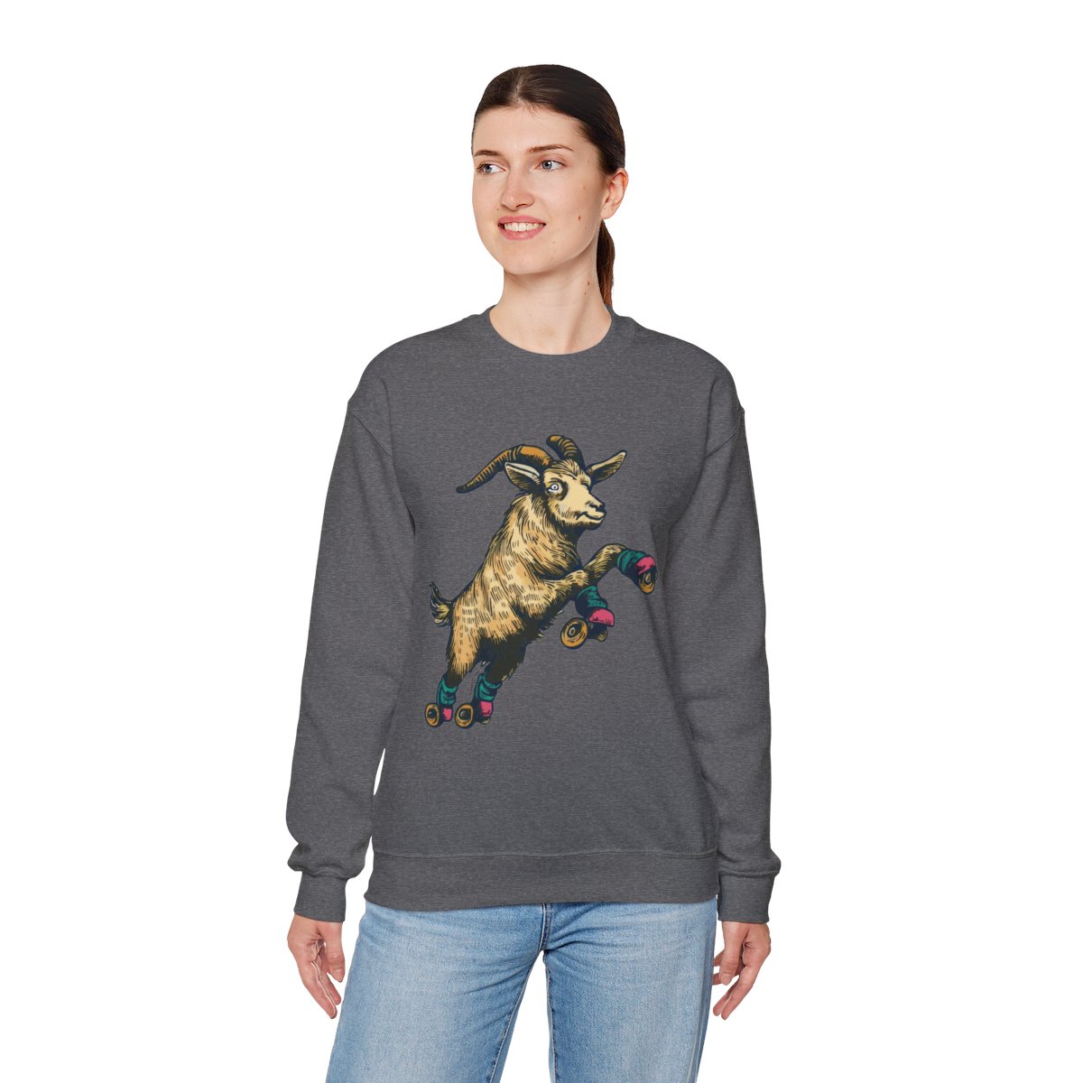Goat in Flight | Unisex Heavy Blend™ Crewneck Sweatshirt - Image 53