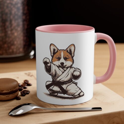Corgi Karate | Accent Coffee Mug, 11oz