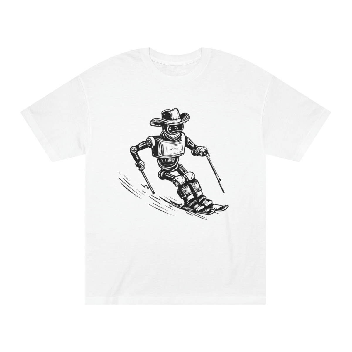 Robot Skier | Unisex Classic Tee - Image 7