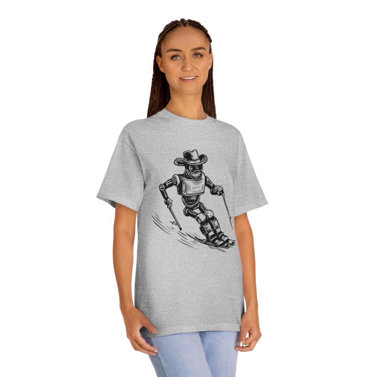 Robot Skier | Unisex Classic Tee - Image 14