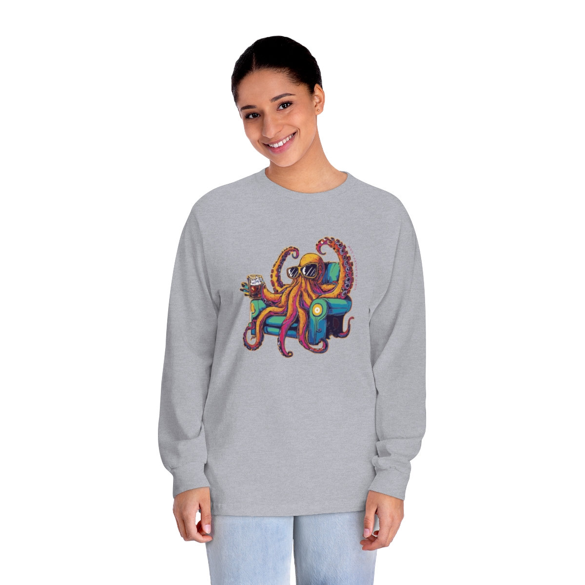 Octo Lounger | Unisex Classic Long Sleeve T-Shirt - Image 12