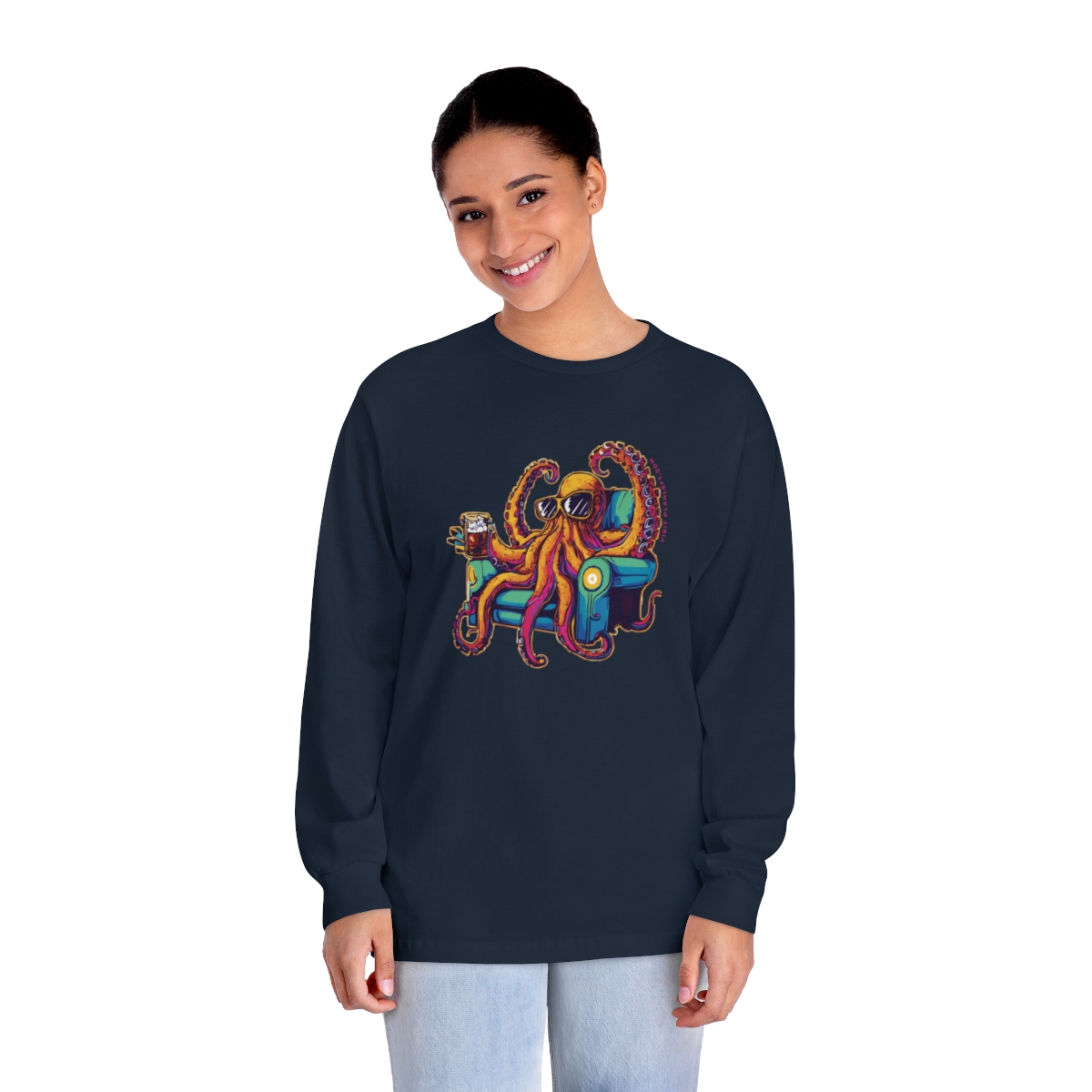 Octo Lounger | Unisex Classic Long Sleeve T-Shirt - Image 16