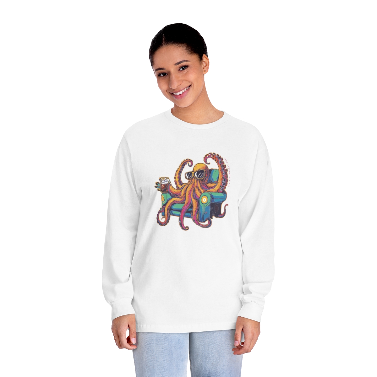 Octo Lounger | Unisex Classic Long Sleeve T-Shirt - Image 8