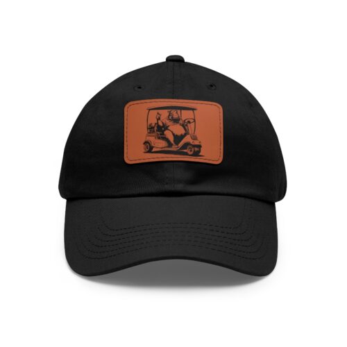 Hippo Golf | Dad Hat with Leather Patch (Rectangle)