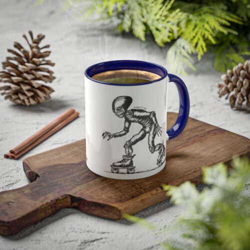 Alien Roller Skater | Colorful Mugs, 11oz